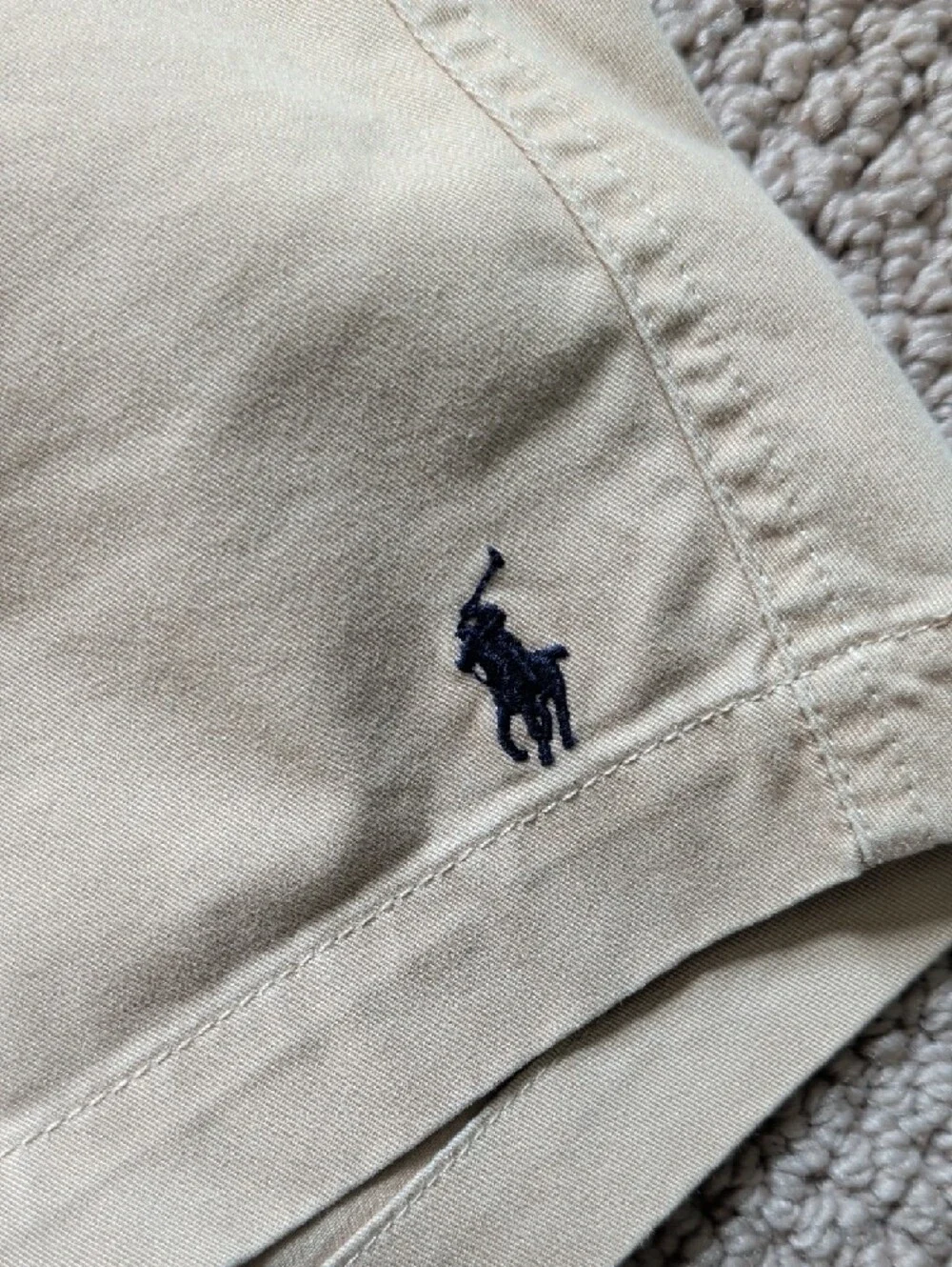 Polo Ralph Lauren Embroidered Hawaiian Khaki Elastic Waist Shorts Preppy L